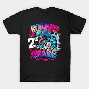 Dinosaur Roaring 2nd Grade Back To School T-Shirt